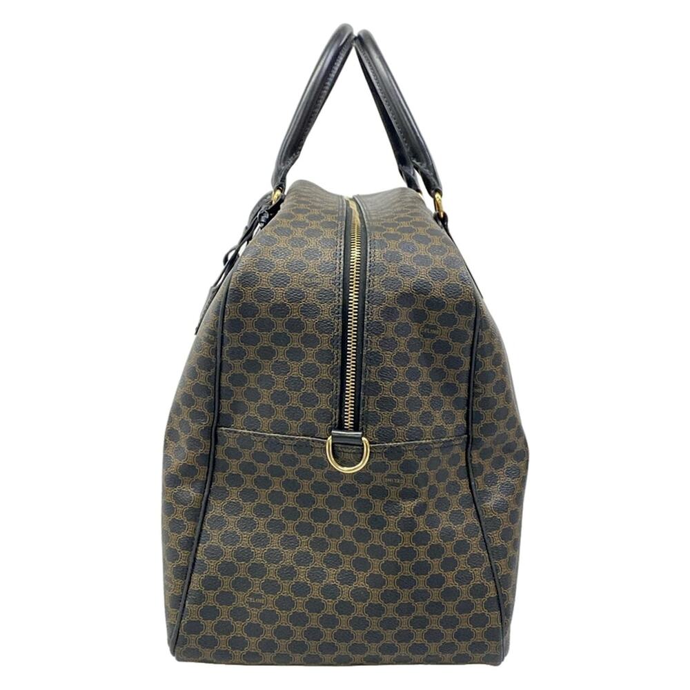 Celine Macadam Boston Bag Black Brown PVC Leather - Picture 4 of 15